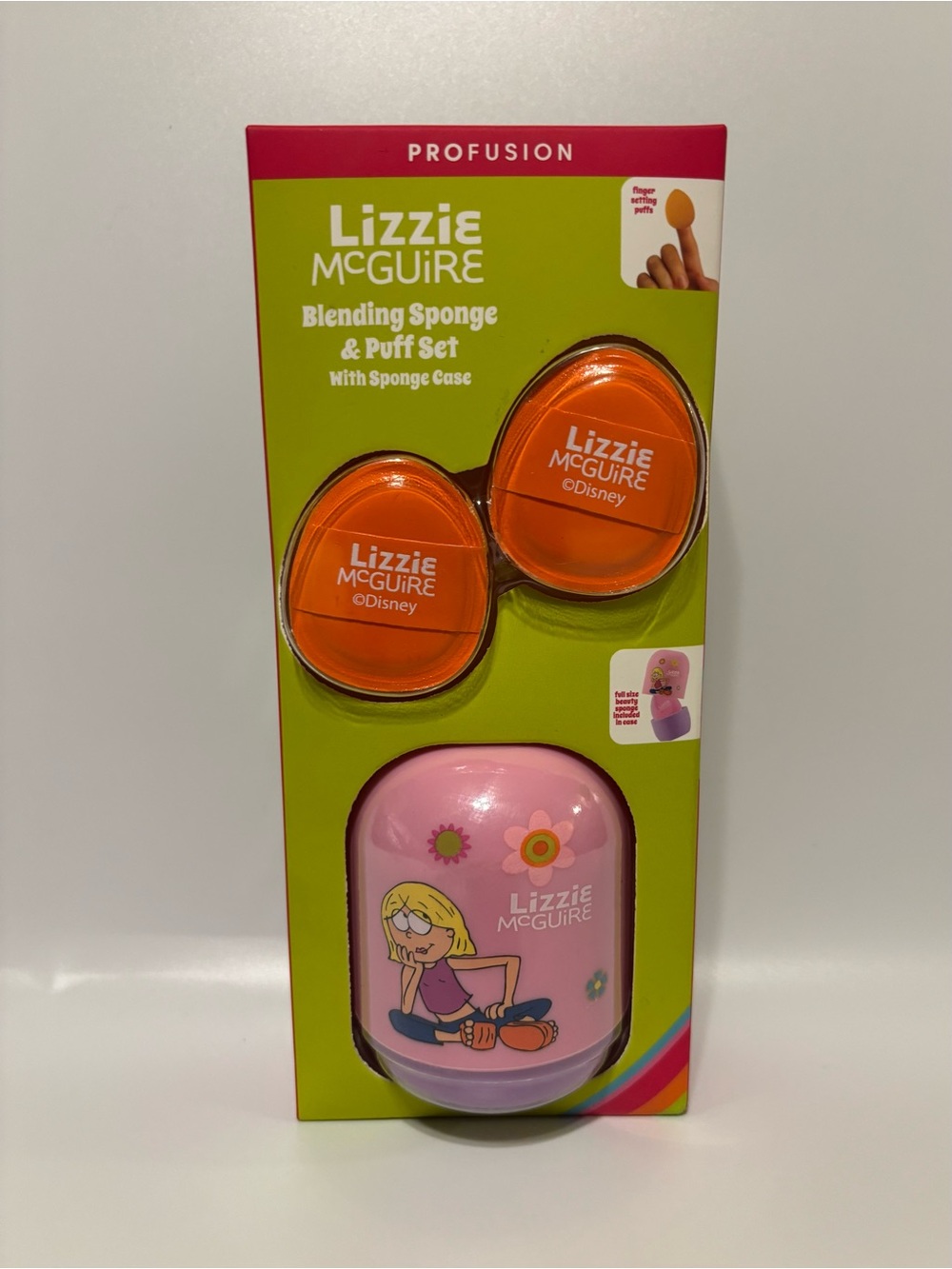 Lizzie McGuire Profusion Makeup Collection Blending Sponge & Puff Set Case *NEW*